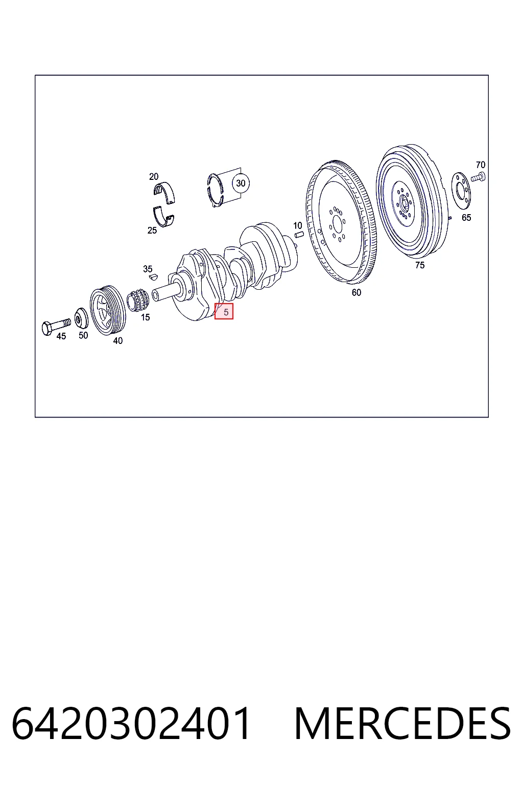 6420302401 Mercedes Коленвал двигателя