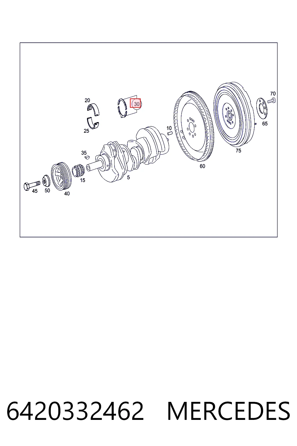 001AS21149000 Mahle Original Полумесяц полукольцо упорное разбега коленвала