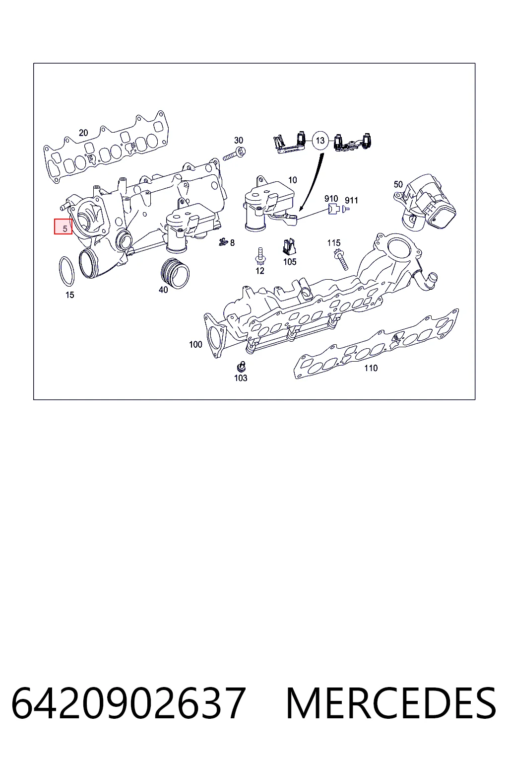 Купить K68023870AA Fiat/Alfa/Lancia Коллектор впускной правый