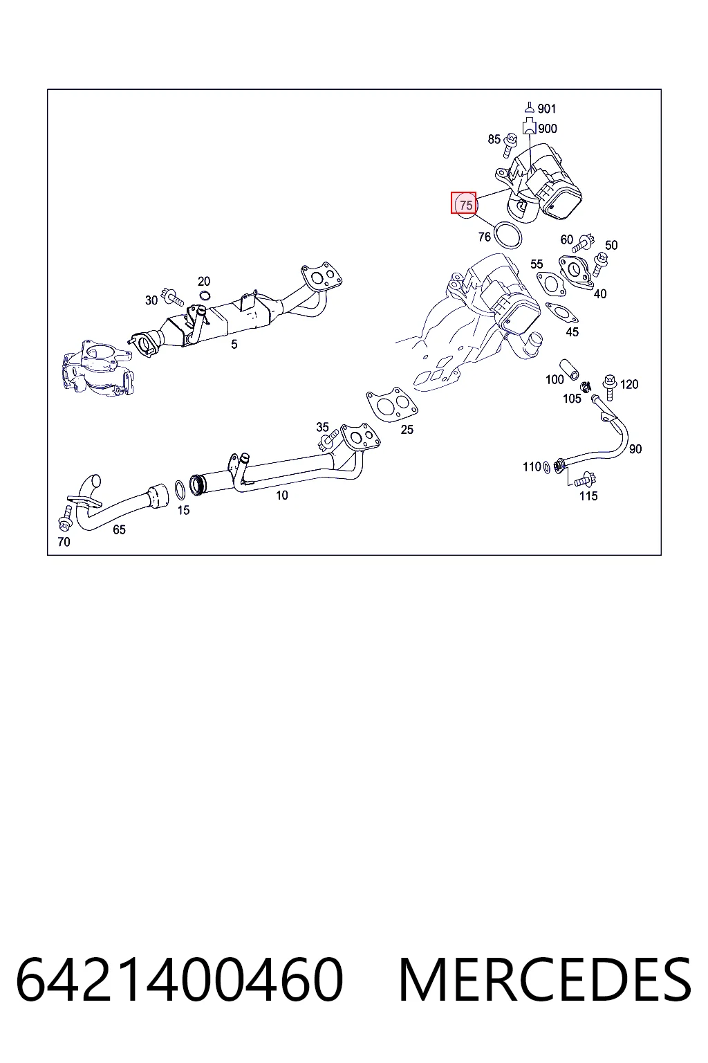 6421400460 Mercedes Клапан рециркуляции отработавших газов EGR