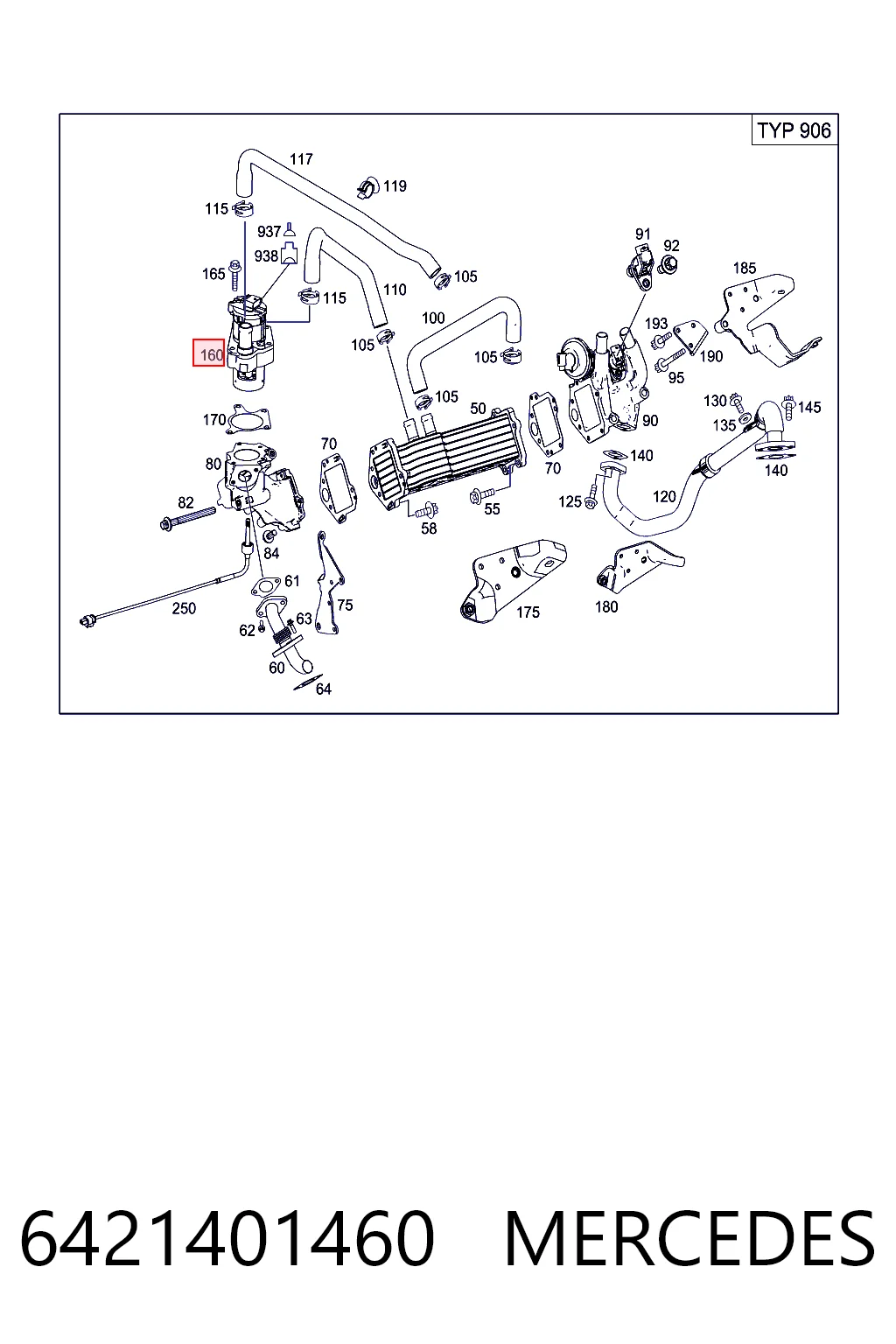 6421401460 Mercedes Клапан рециркуляции отработавших газов EGR