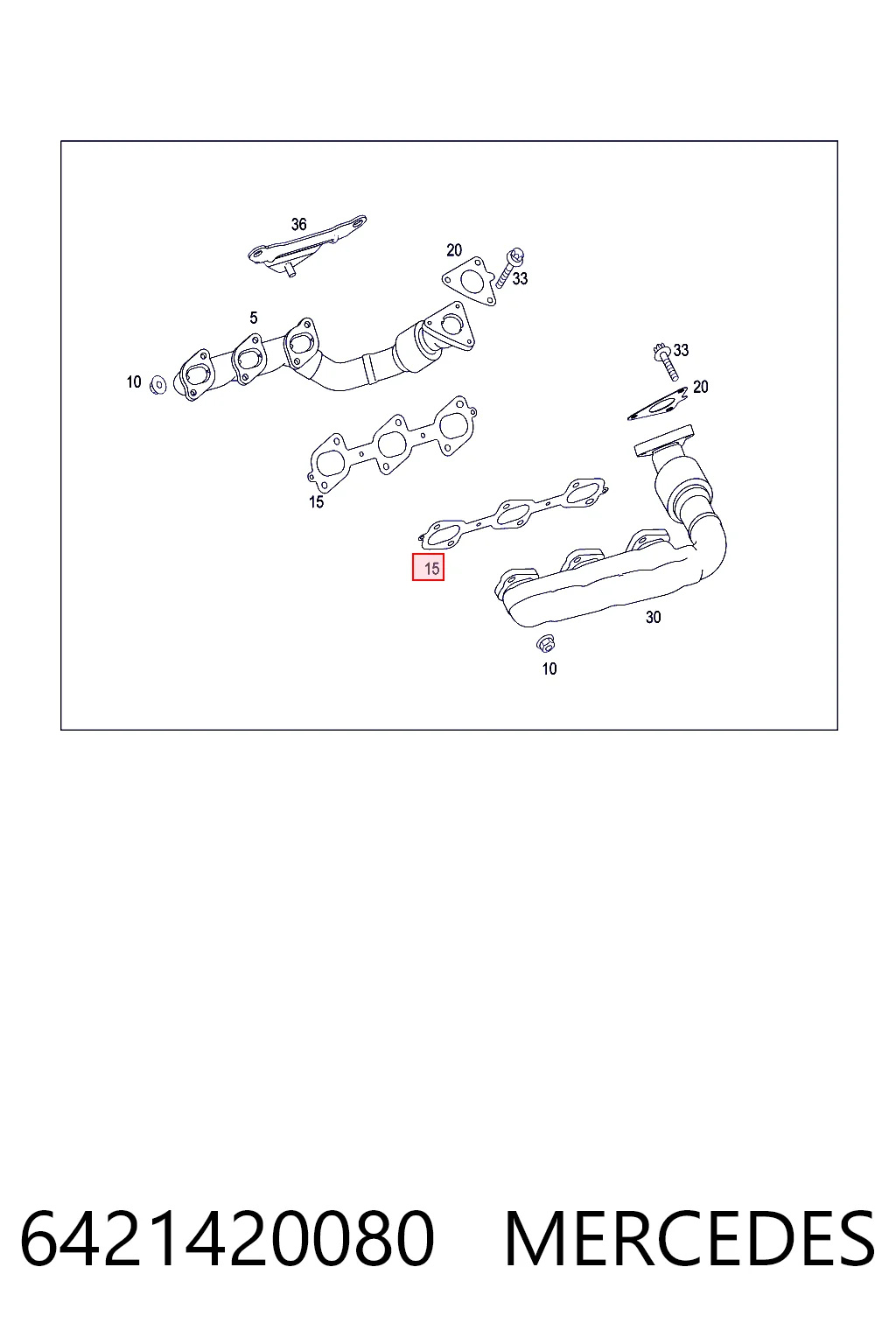 6421420080 Mercedes Прокладка коллектора выпуск