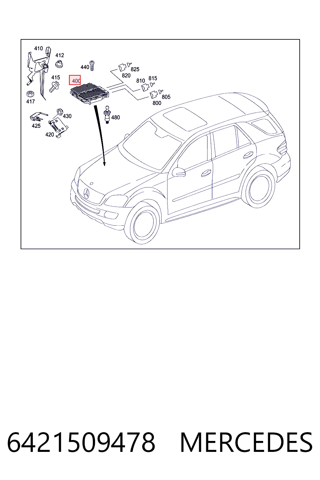 Мозги двигателя на Mercedes ML/GLE  W164