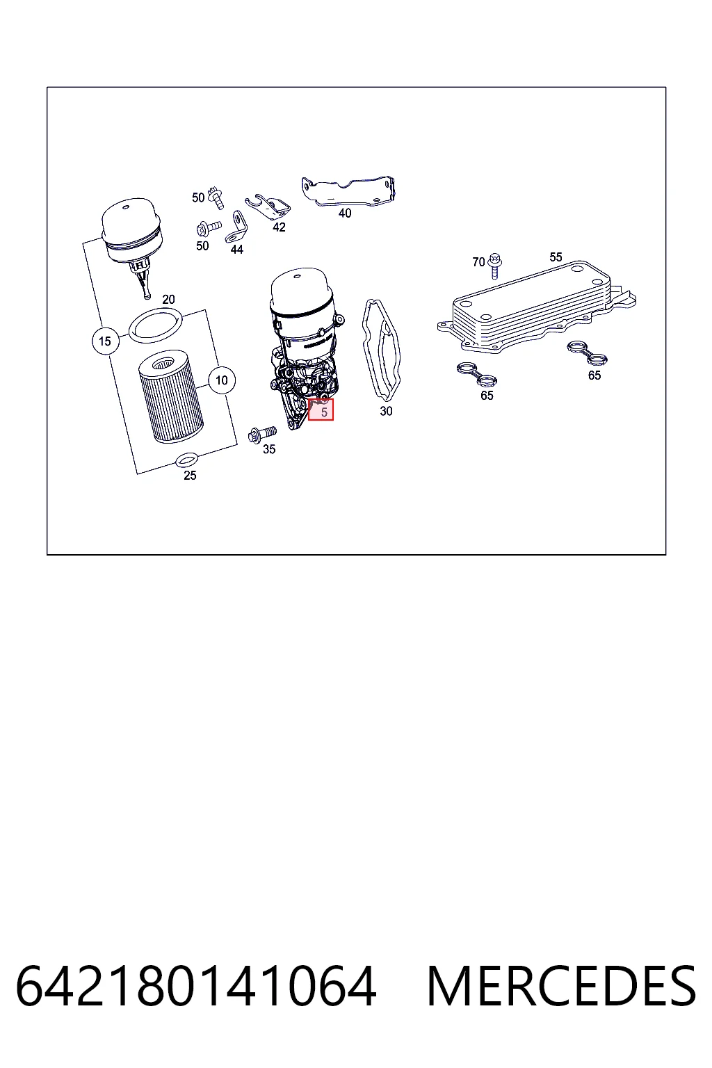 642180141064 Mercedes Корпус маслофильтра