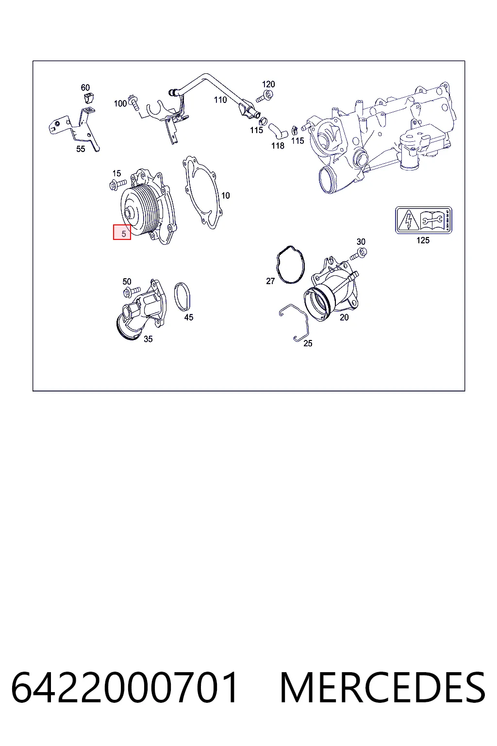 6422000701 Mercedes Насос водяной