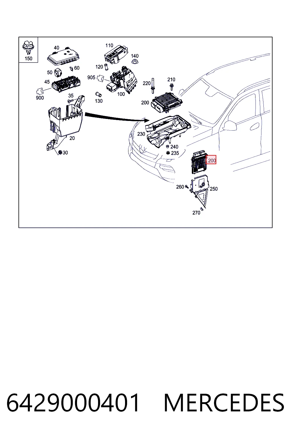 6429000401 Mercedes Радарный датчик дистанции