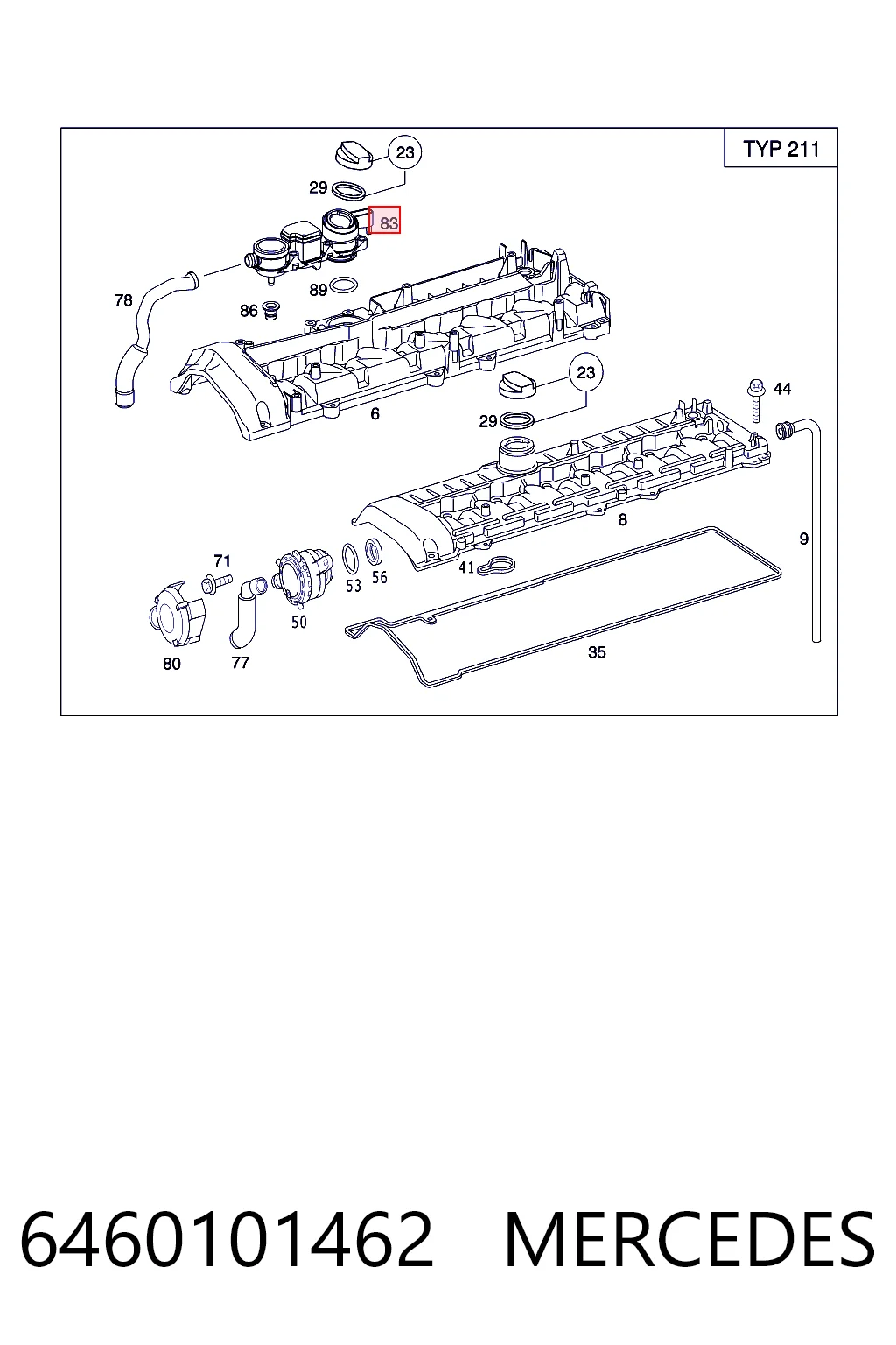 6460101462 Mercedes Маслоотделитель картерных газов