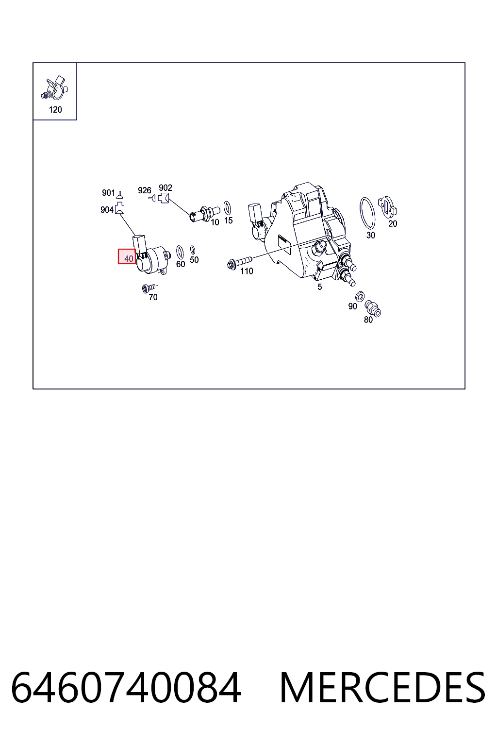 6460740084 Mercedes Редукционный клапан ТНВД
