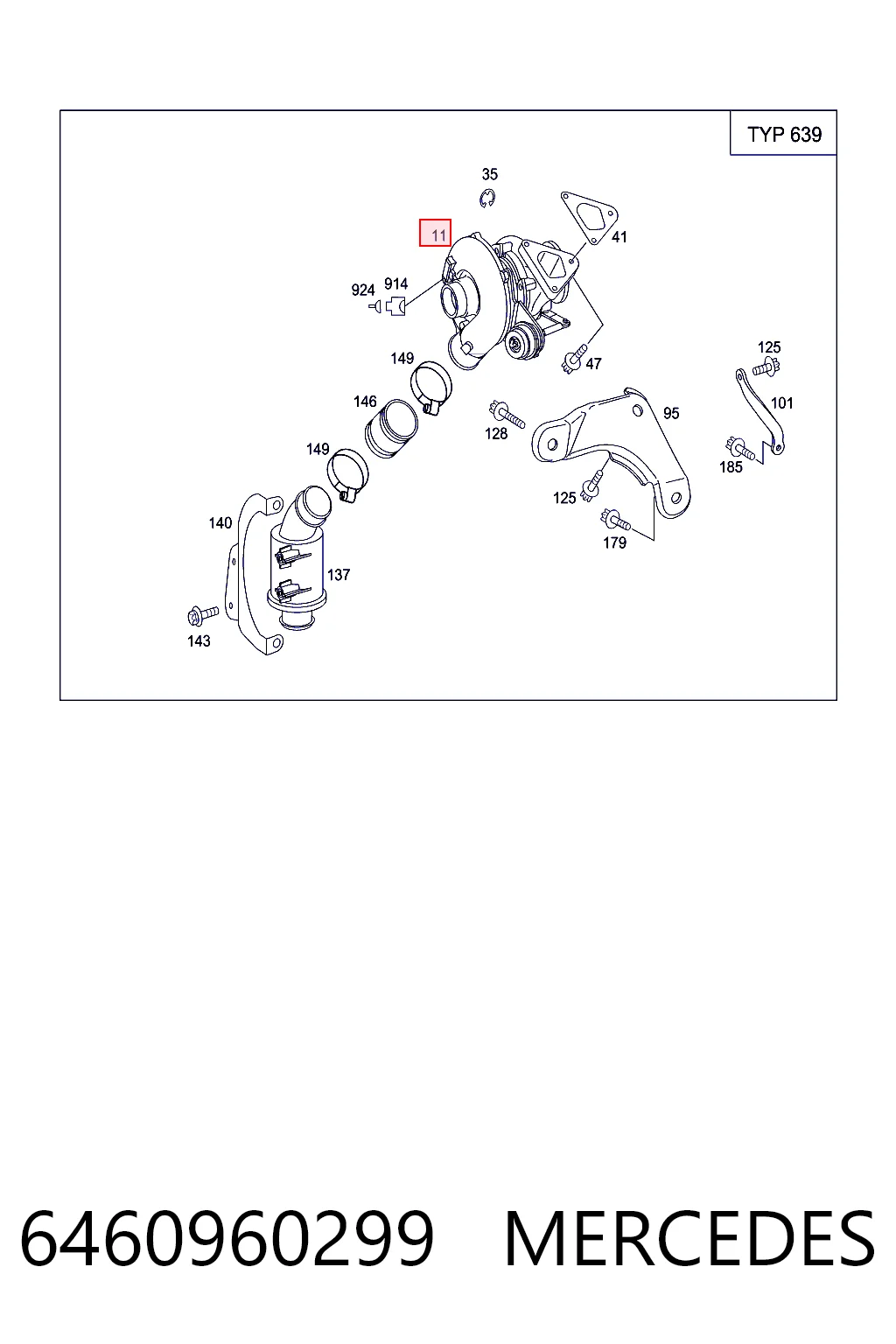 6460960299 Mercedes Турбонаддув