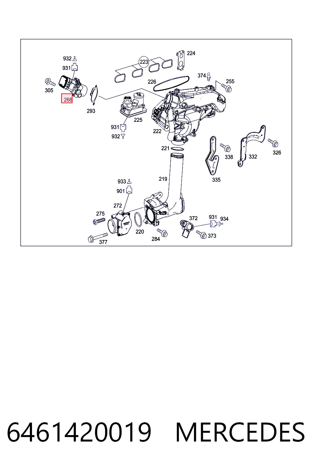 6461420019 Mercedes Клапан рециркуляции отработавших газов EGR