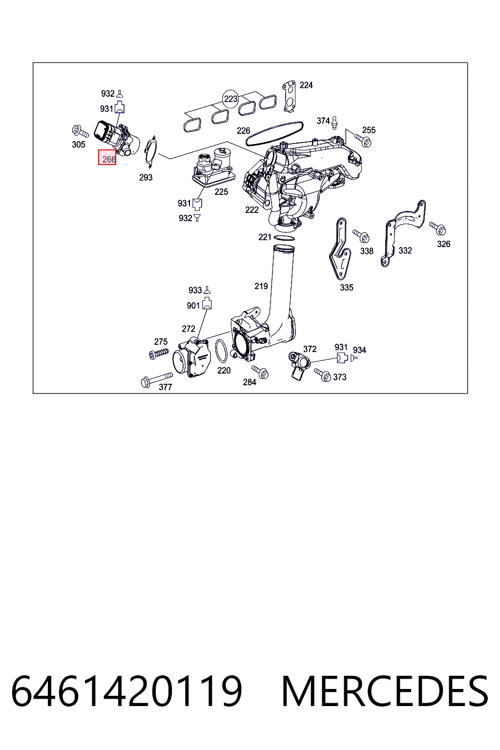 6461420119 Mercedes Клапан рециркуляции отработавших газов EGR