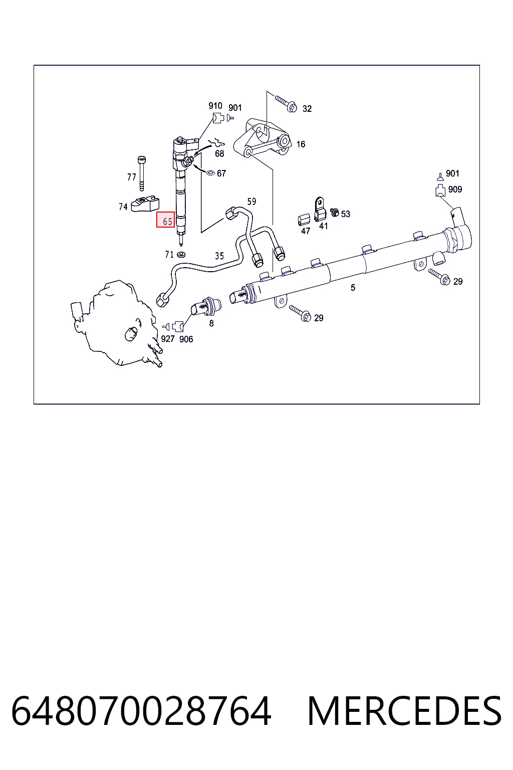 648070028764 Mercedes Топливные форсунки