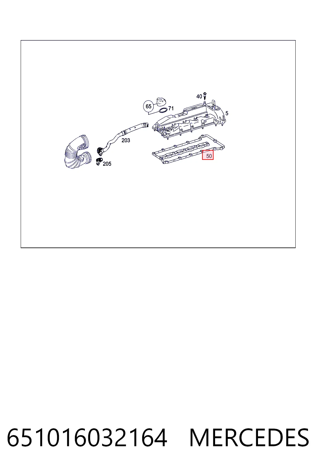 Прокладка крышки клапана на Mercedes ML/GLE  W166