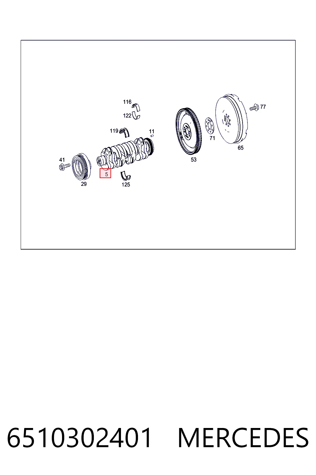 6510302401 Mercedes Коленвал двигателя