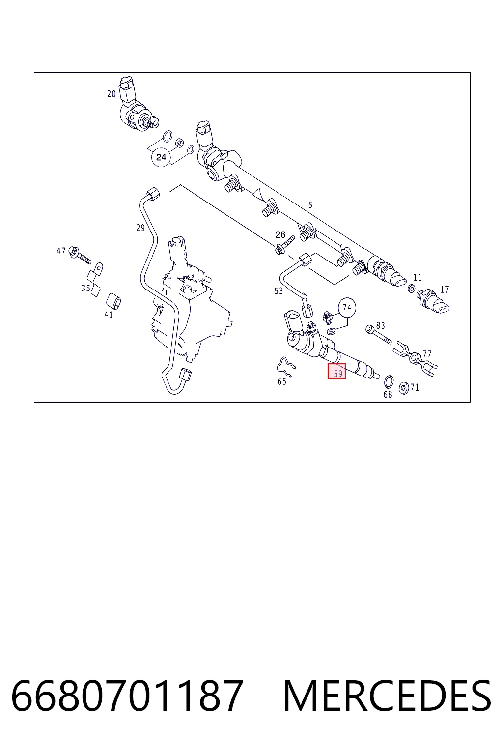 6680701187 Mercedes Топливные форсунки