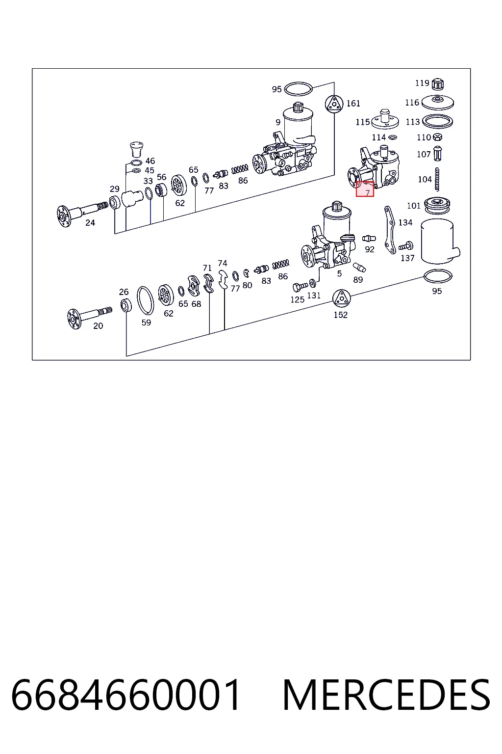 Насос гидравлики Mercedes Benz Truck Vario фургон (667) (1996 - 2013) цена, от 284.98 USD