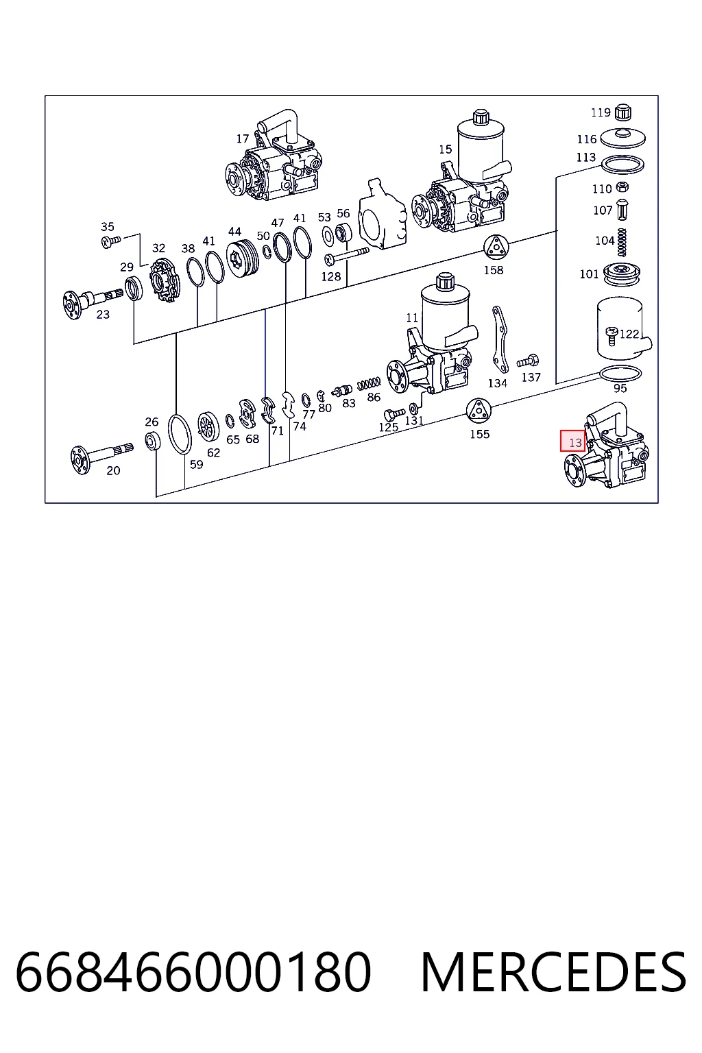 ГУР руля на Mercedes Benz Truck Vario  667