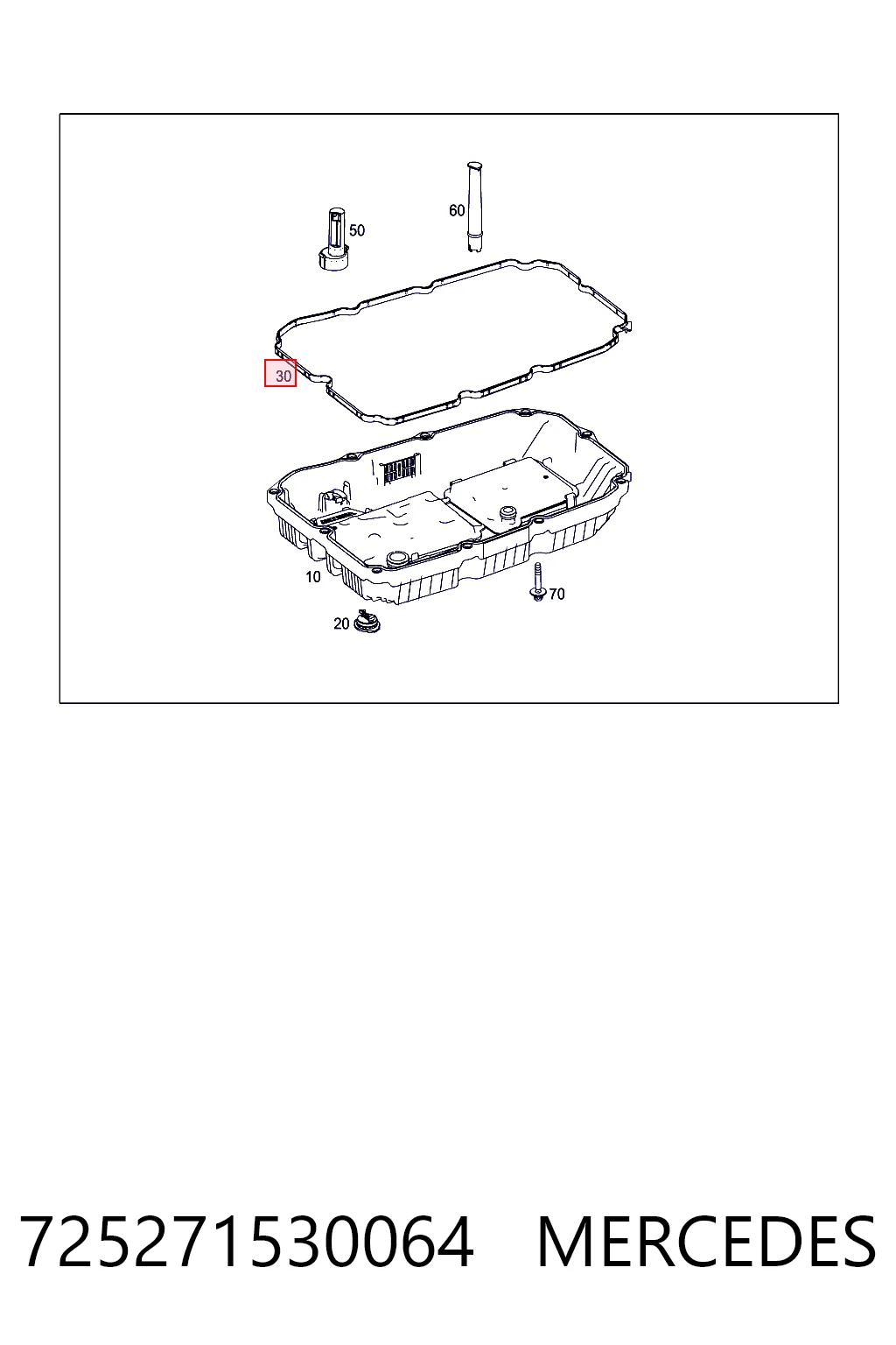 725271530064 Mercedes Прокладка поддона АКПП/МКПП