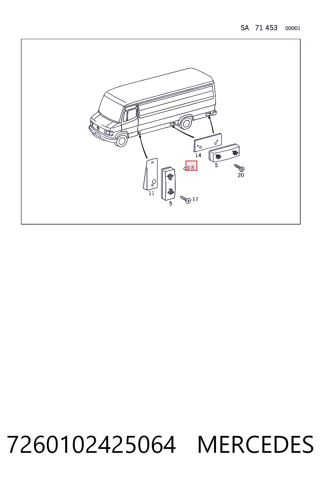 Лампочка MERCEDES 7260102425064