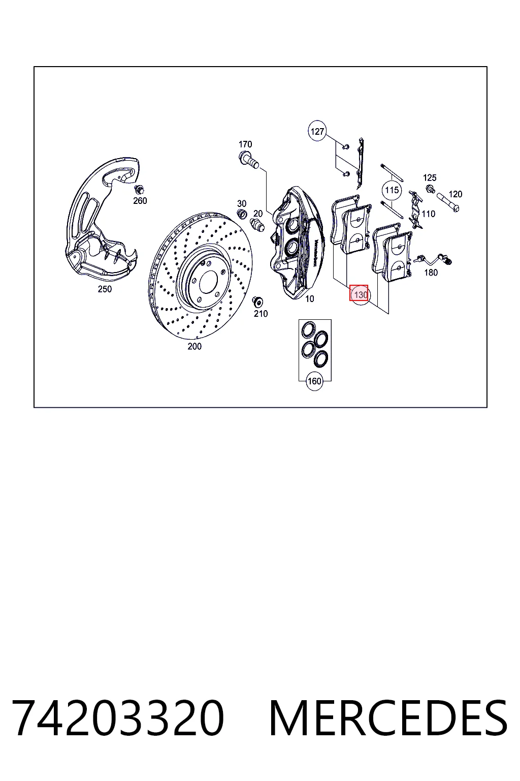 74203320 Mercedes Колодки передние