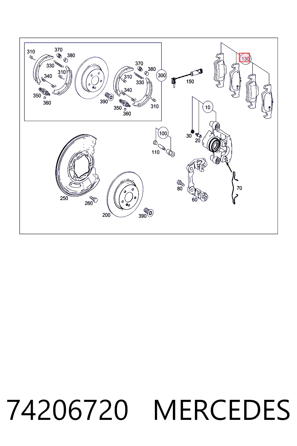 74206720 Mercedes Колодки тормозные дисковые комплект