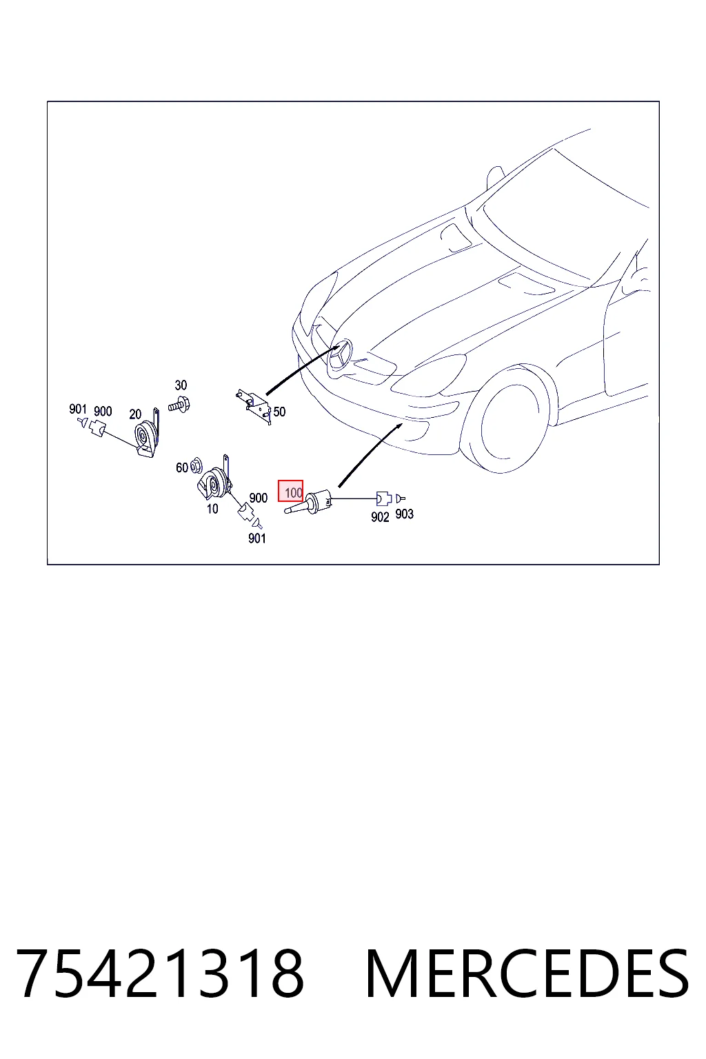 75421318 Mercedes Датчик температуры окружающей среды