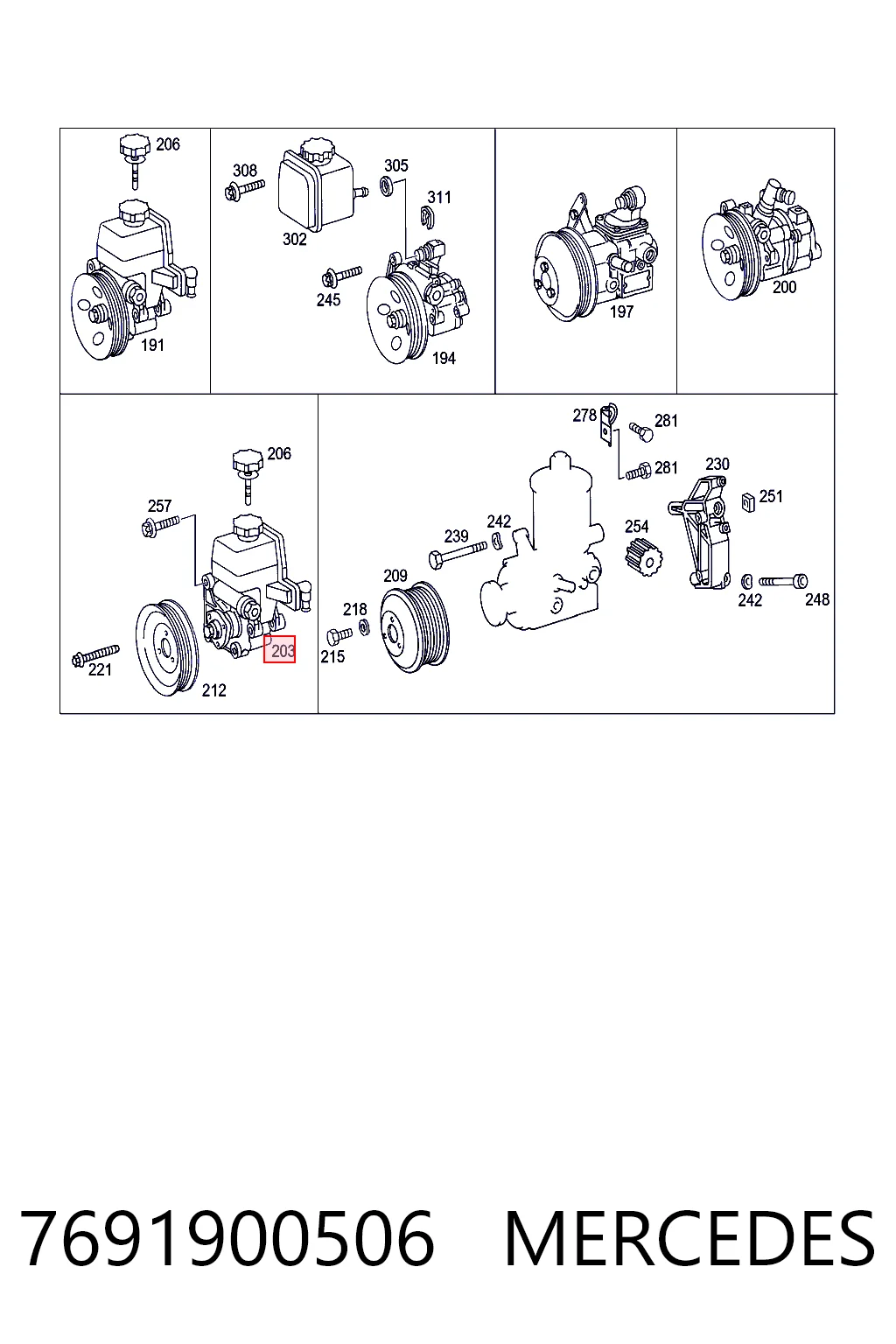 7691900506 Mercedes ГУР руля