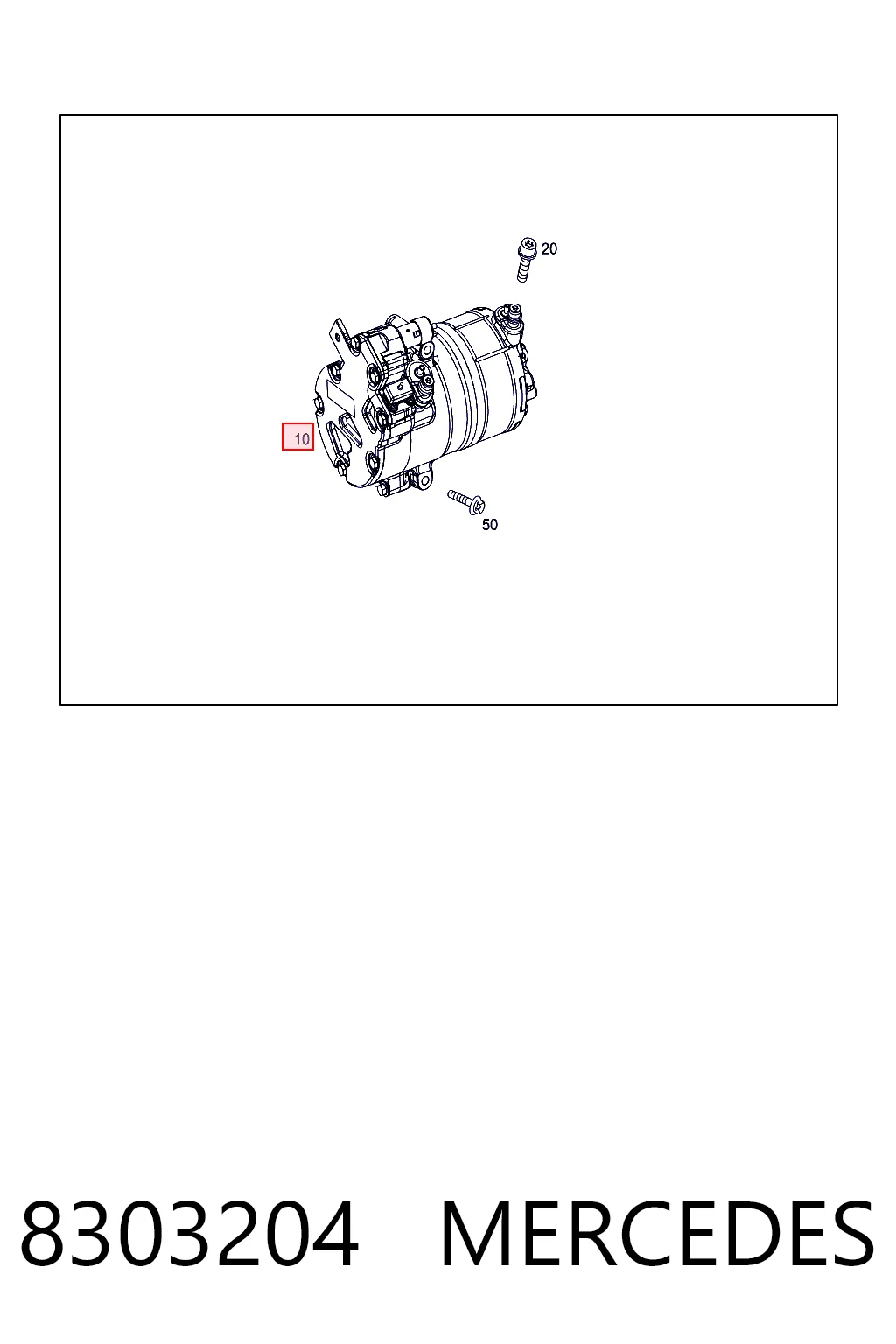 8303204 Mercedes Компрессор хладагента
