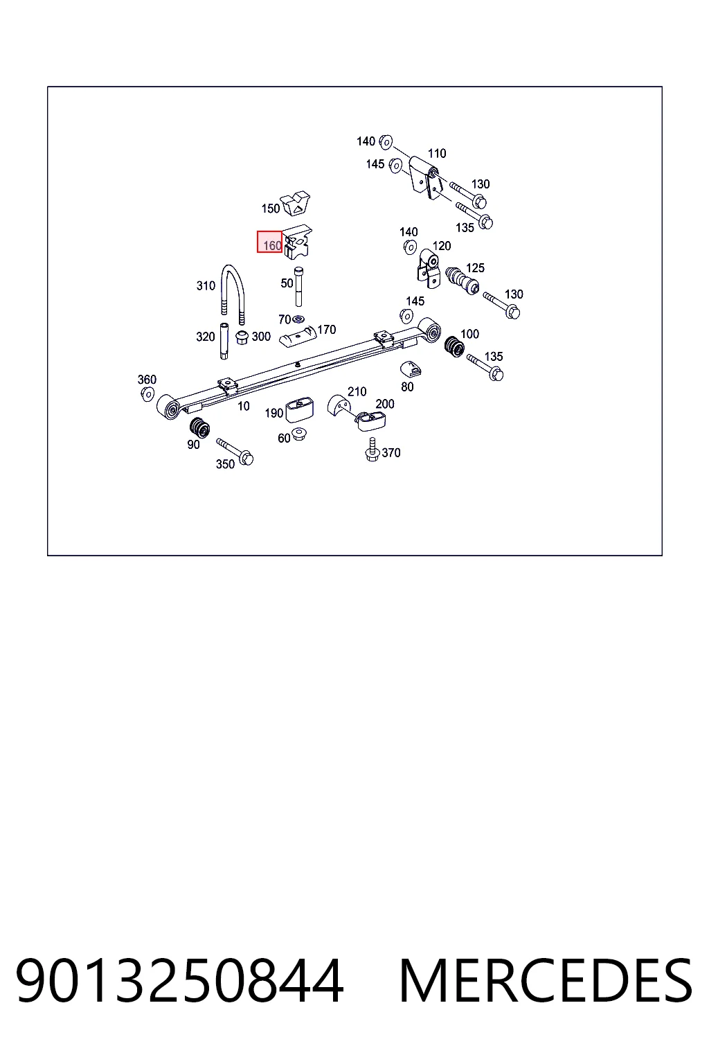9013250844 Mercedes Отбойник задней рессоры