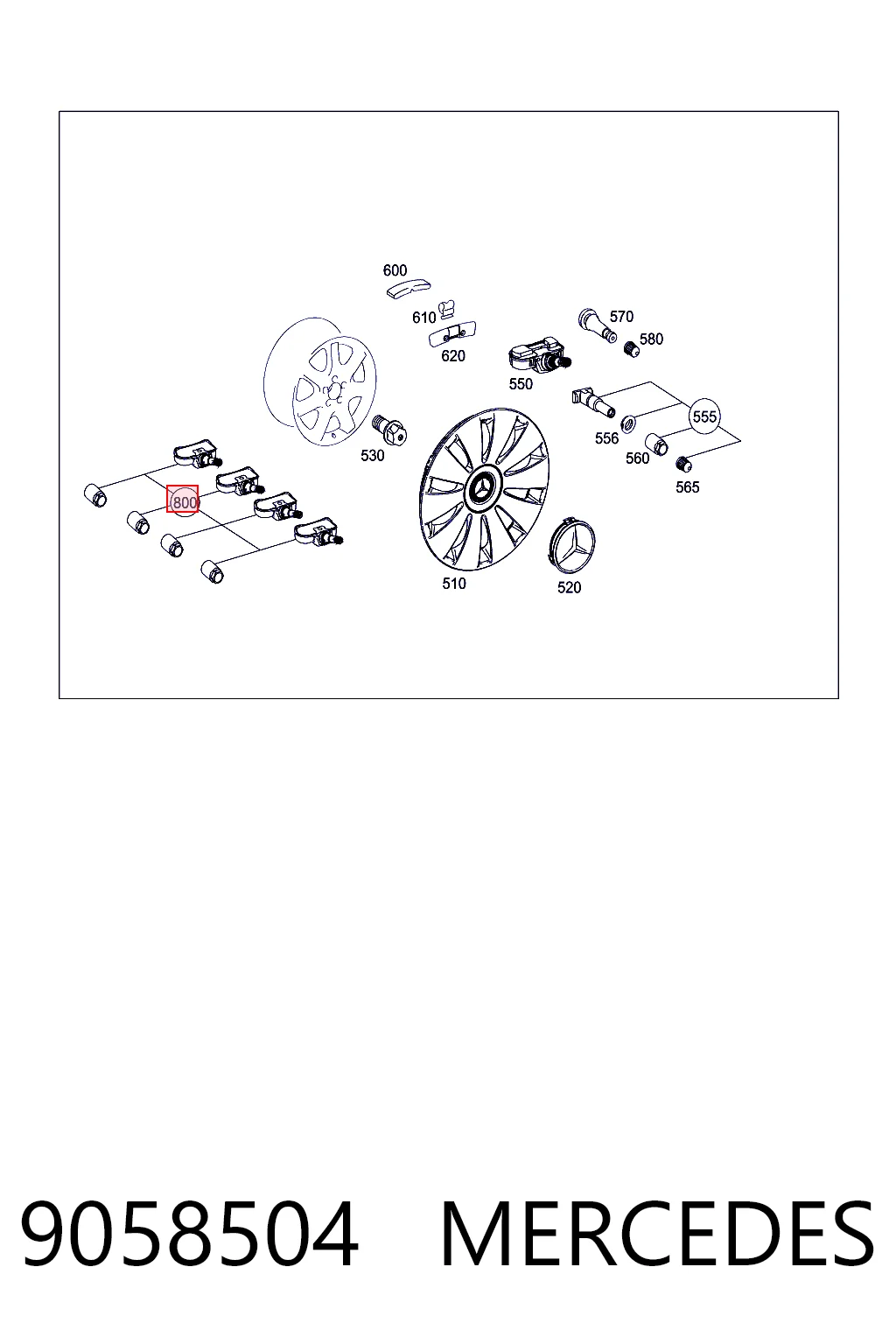 9058504 Mercedes Манометр воздушный