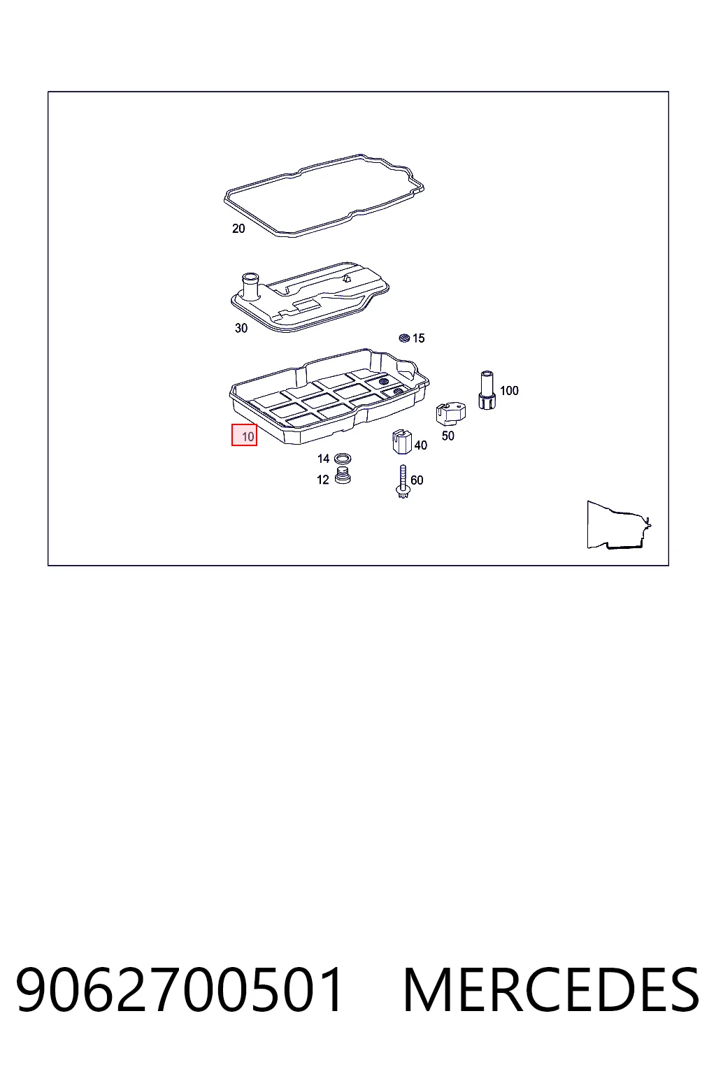 9062700501 Mercedes Поддон АКПП
