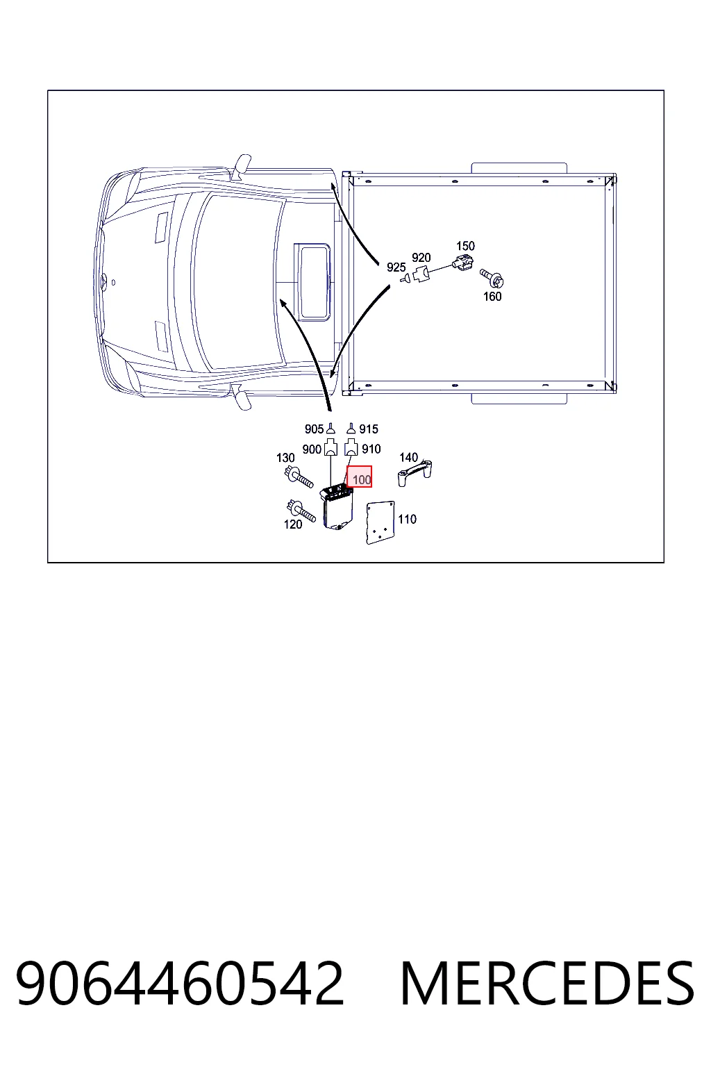Модуль-процессор управления подушкой безопасности (ЭБУ AIRBAG) A0285010054 Mercedes