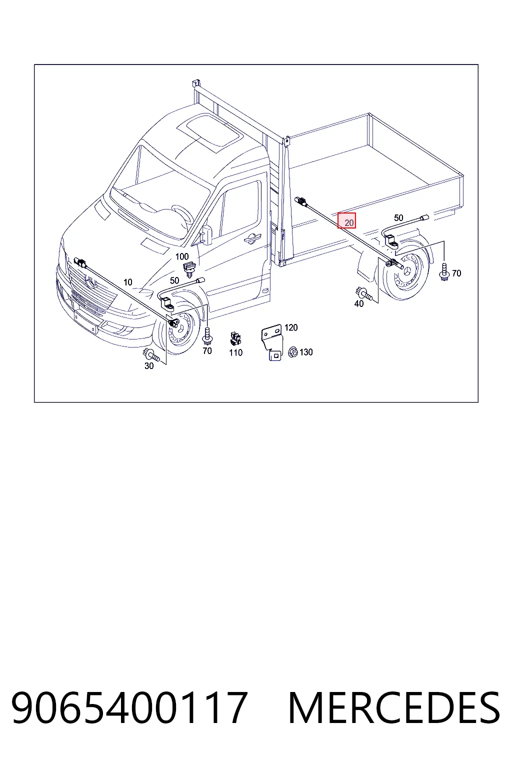9065400117 Mercedes Задний левый датчик АБС
