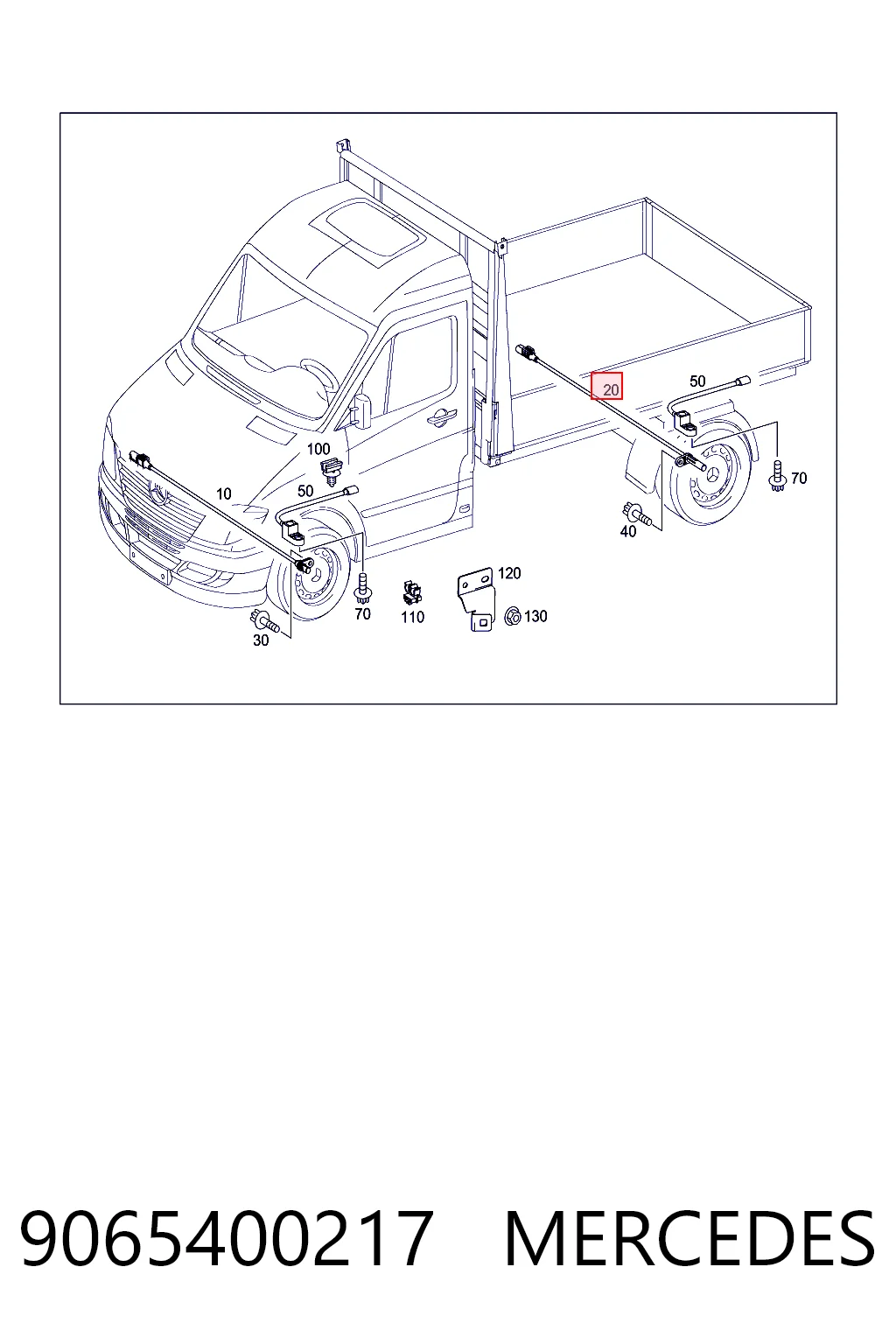 9065400217 Mercedes Датчик АБС (ABS) задний, правый