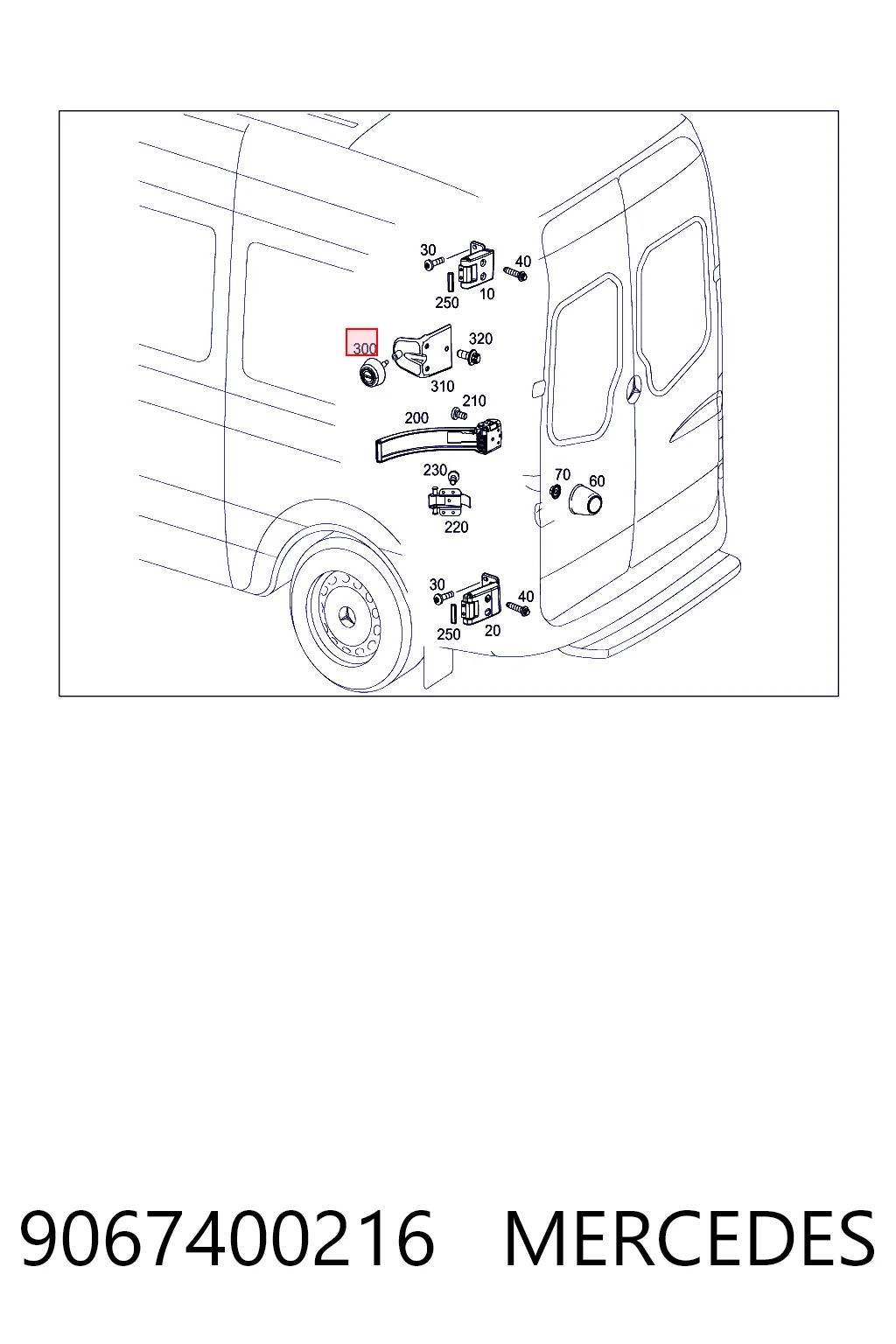 9067400216 Mercedes Отбойник крышки багажника