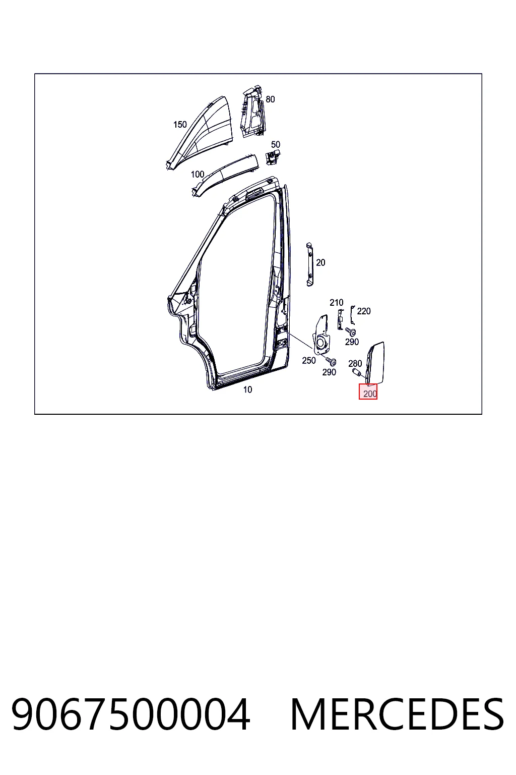 9067500004 Mercedes Дверка бензобака