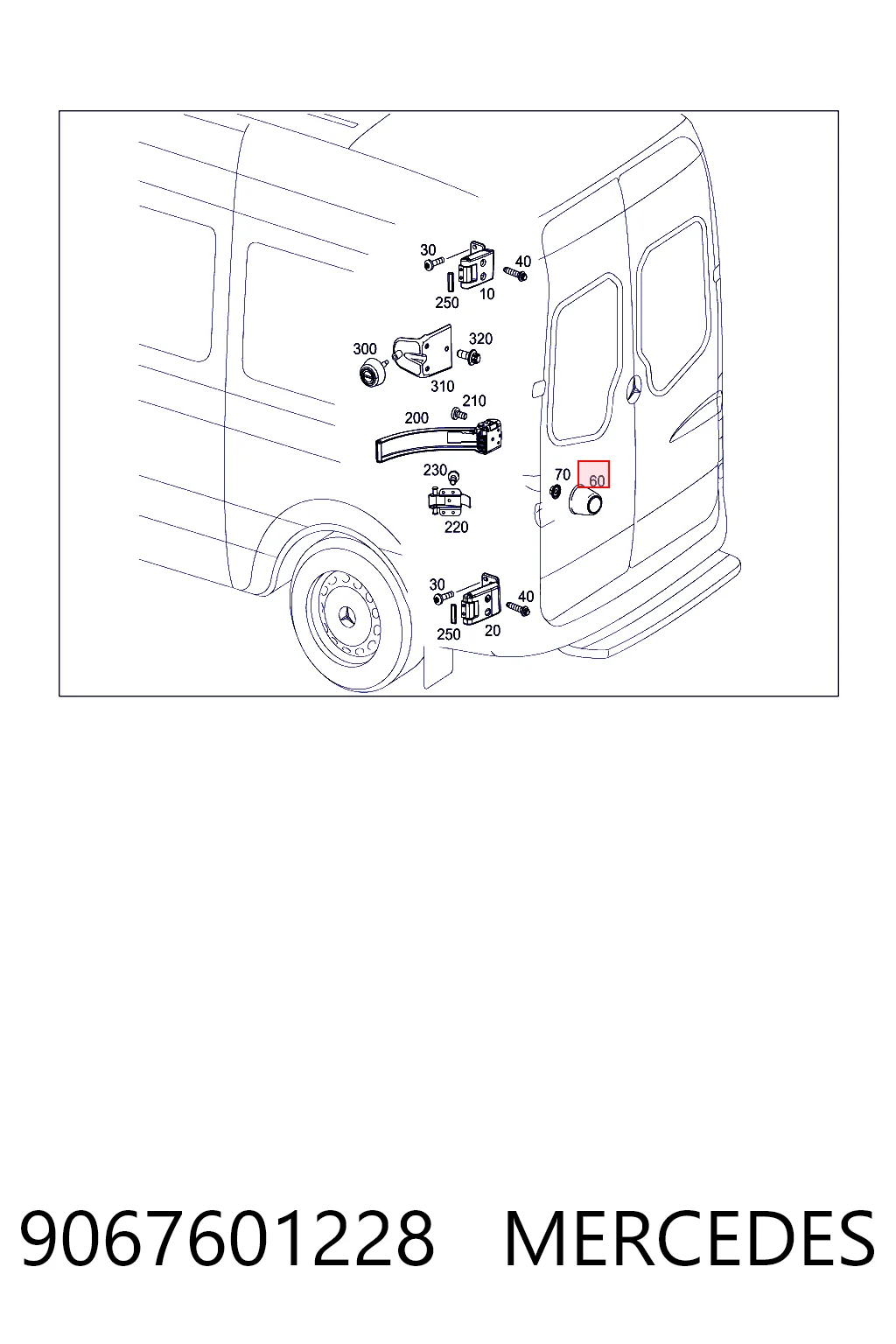 9067601228 Mercedes Отбойник дверей