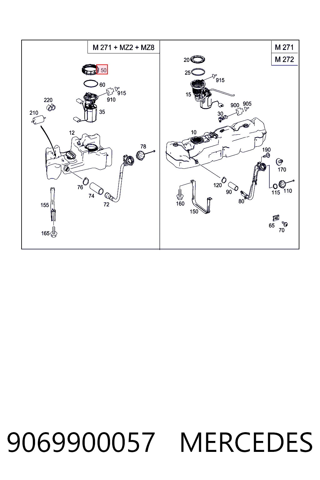 9069900057 Mercedes Крышка топливного насоса