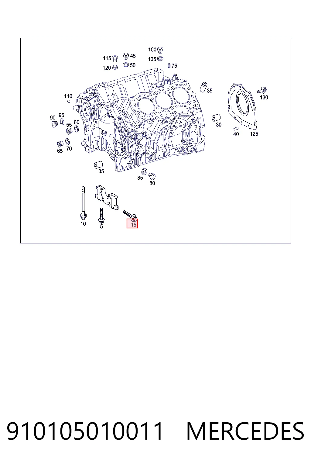 910105010011 Mercedes Болт (гайка) крепежа