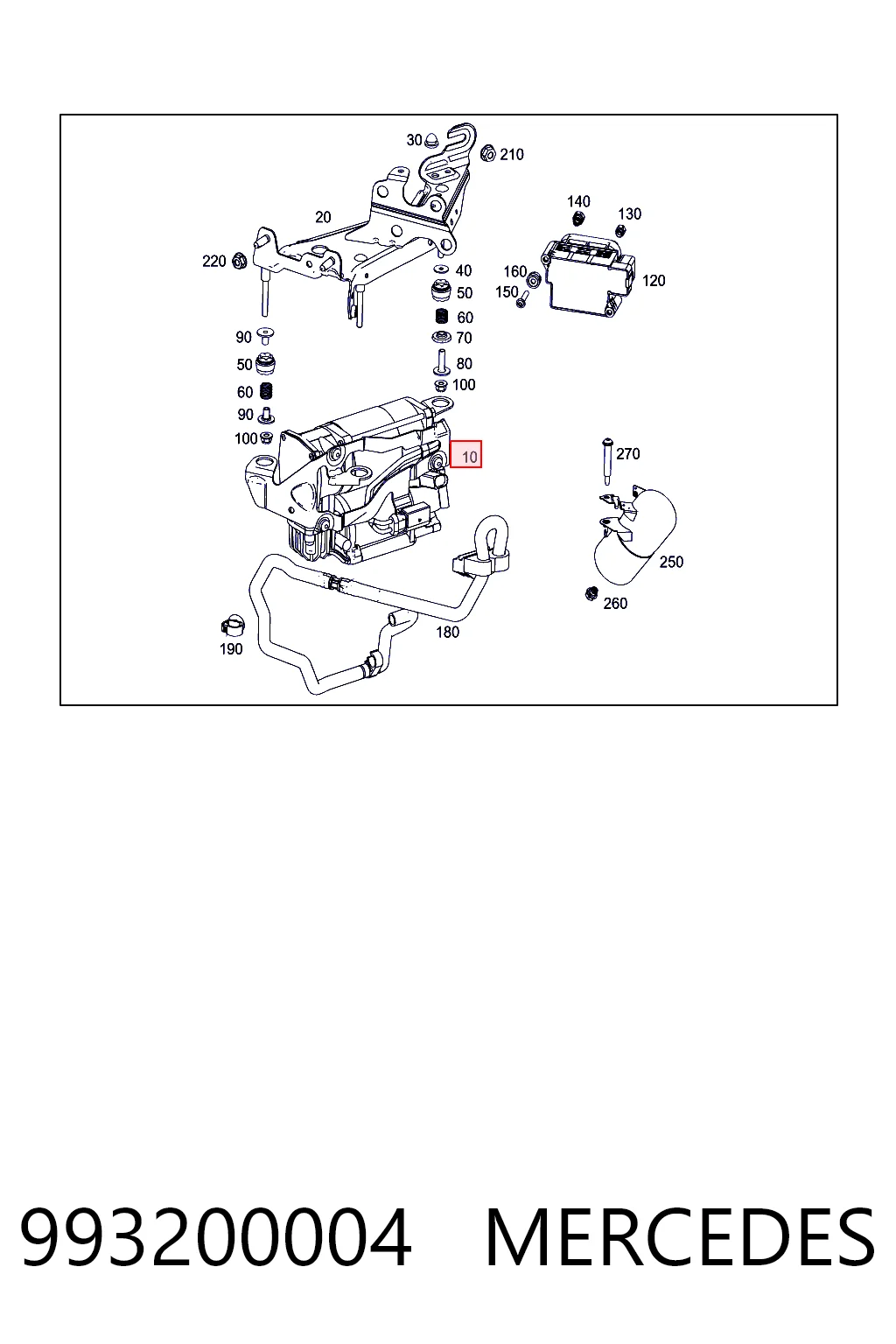 993200004 Mercedes Компрессор подкачки амортизаторов