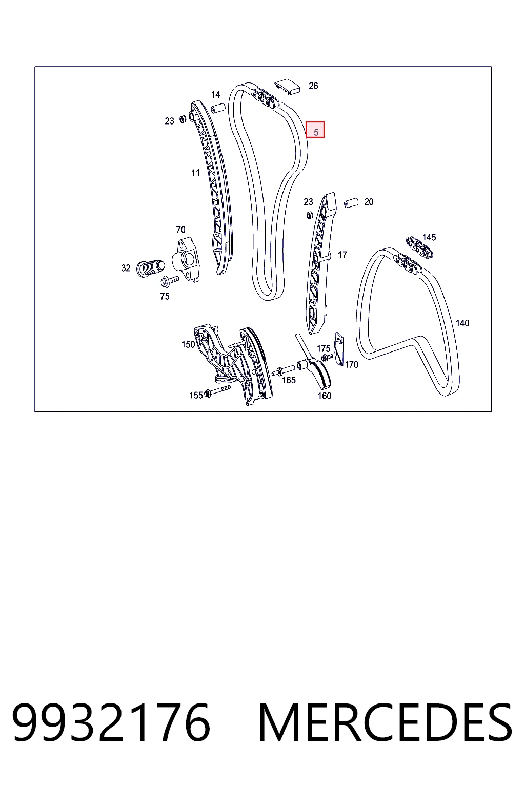 9932176 Mercedes Цепь