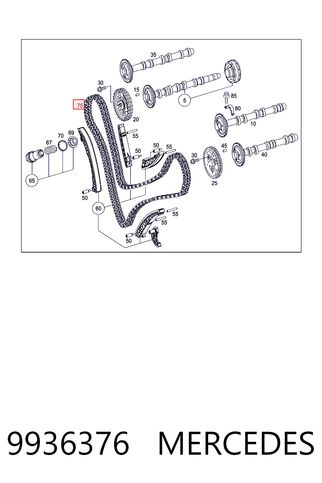 9936376 Mercedes Цепь