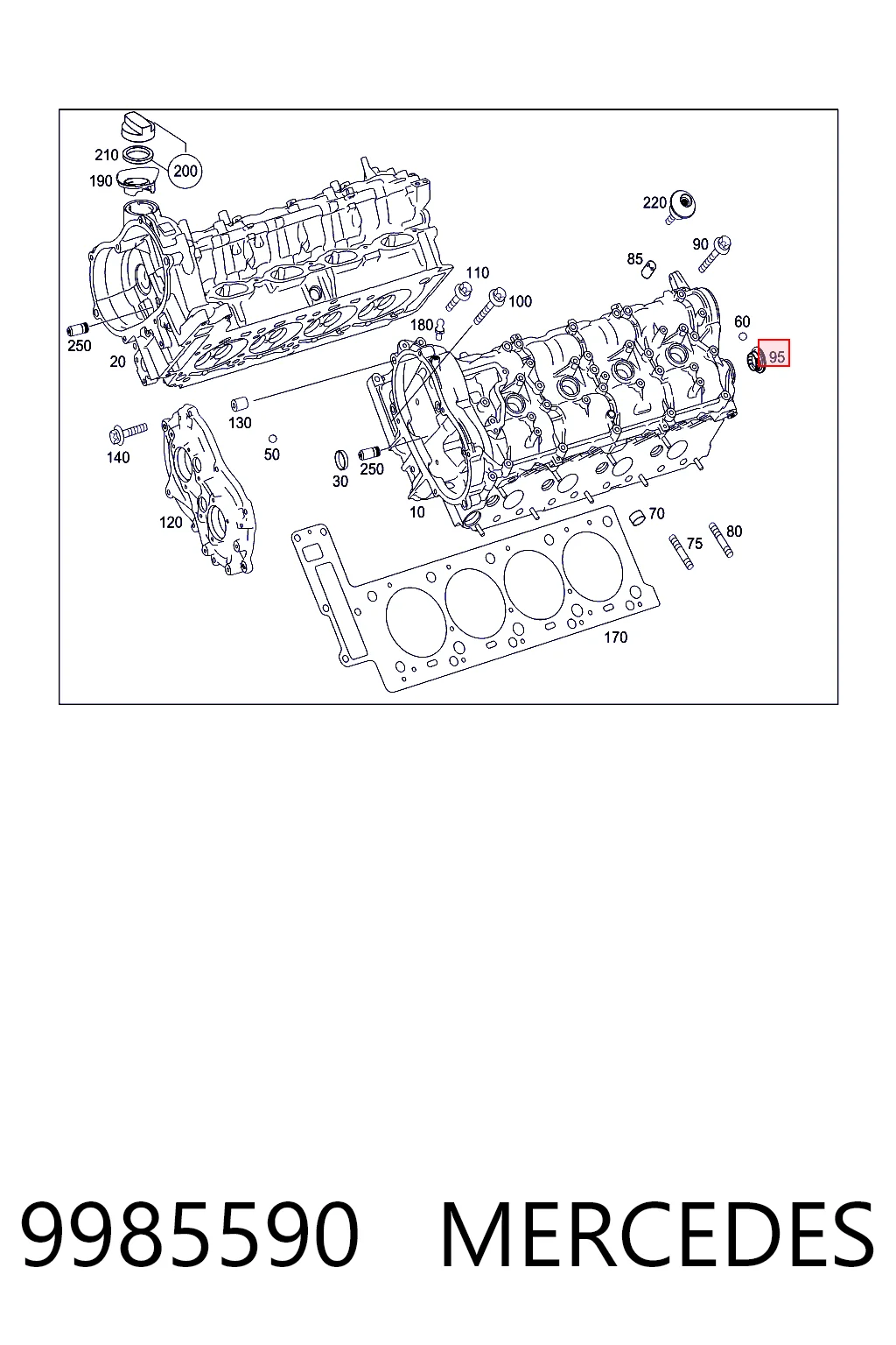 9985590 Mercedes Заглушка распредвала