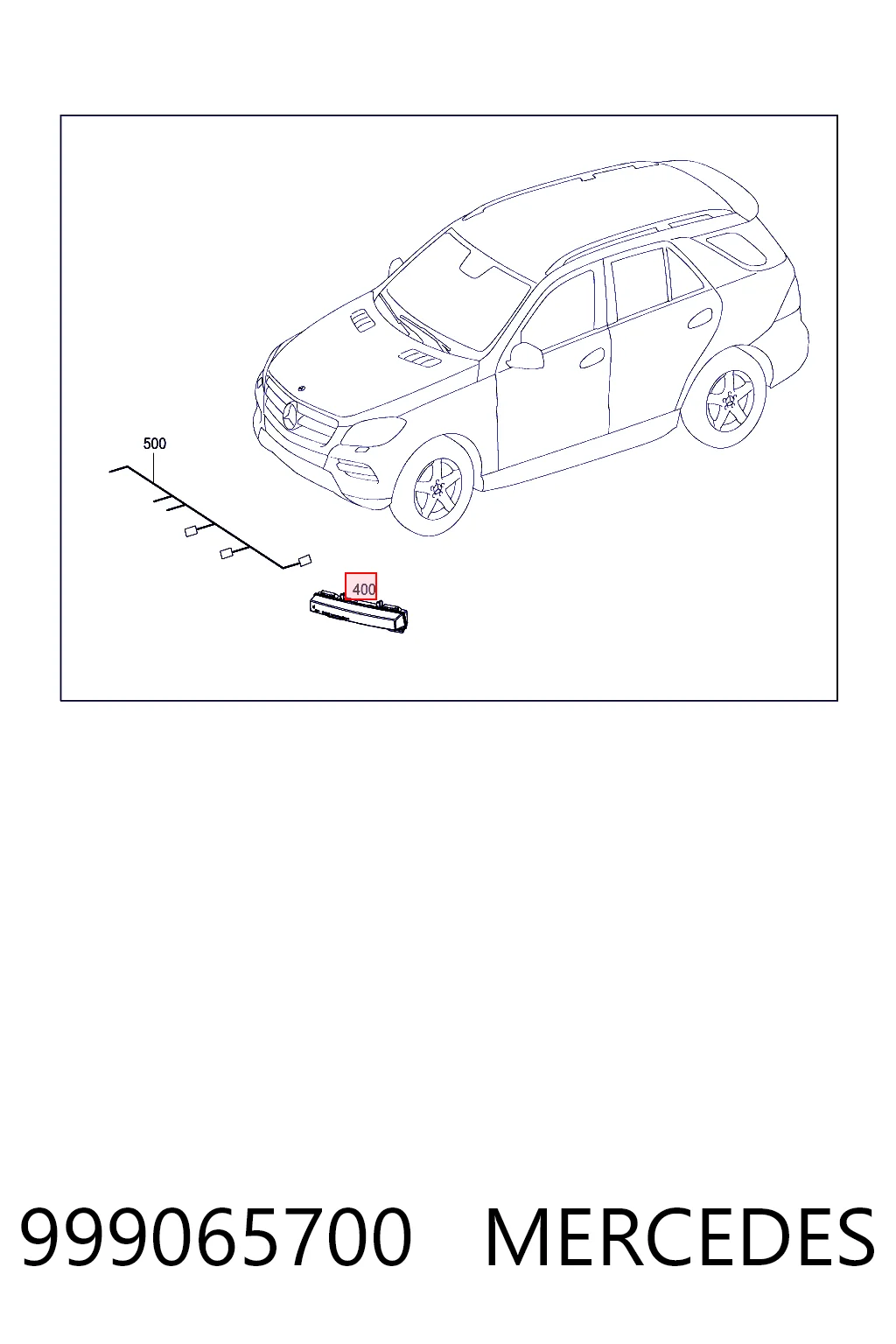 999065700 Mercedes Фара дневного света, левая