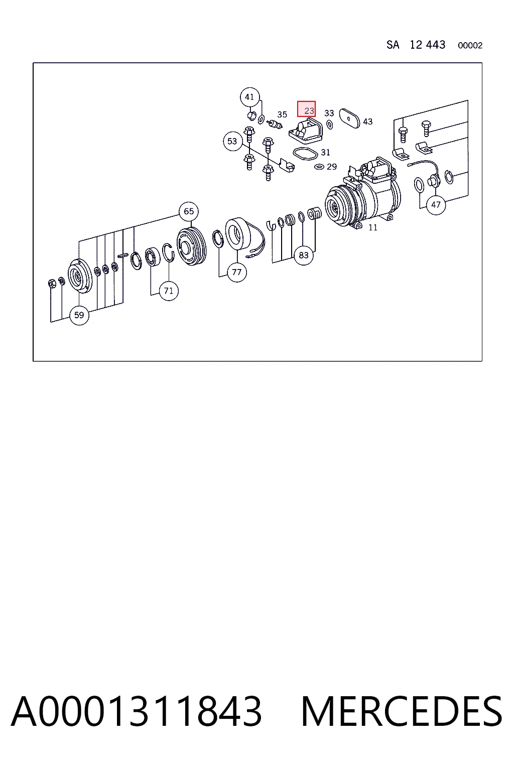 A0001311843 Mercedes