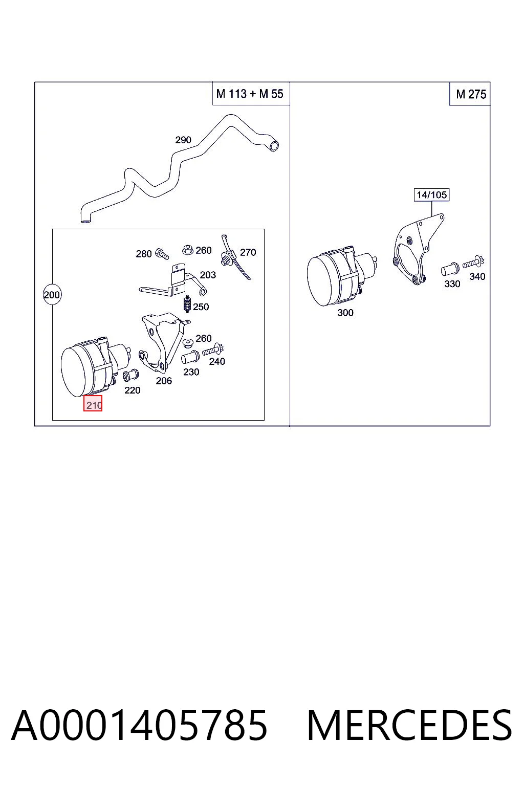A0001405785 Mercedes Насос воздушный