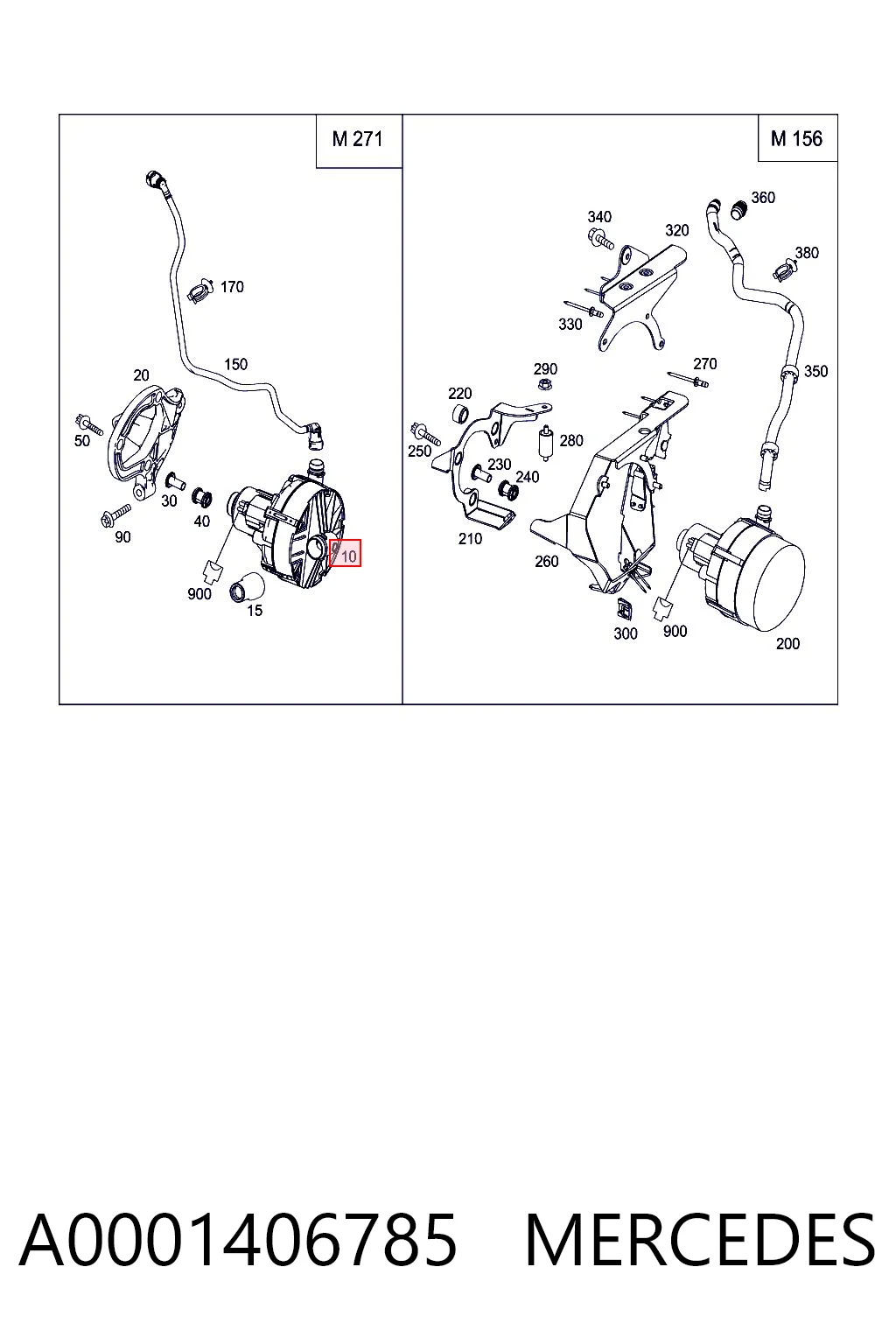 A0001406785 Mercedes Насос воздушный