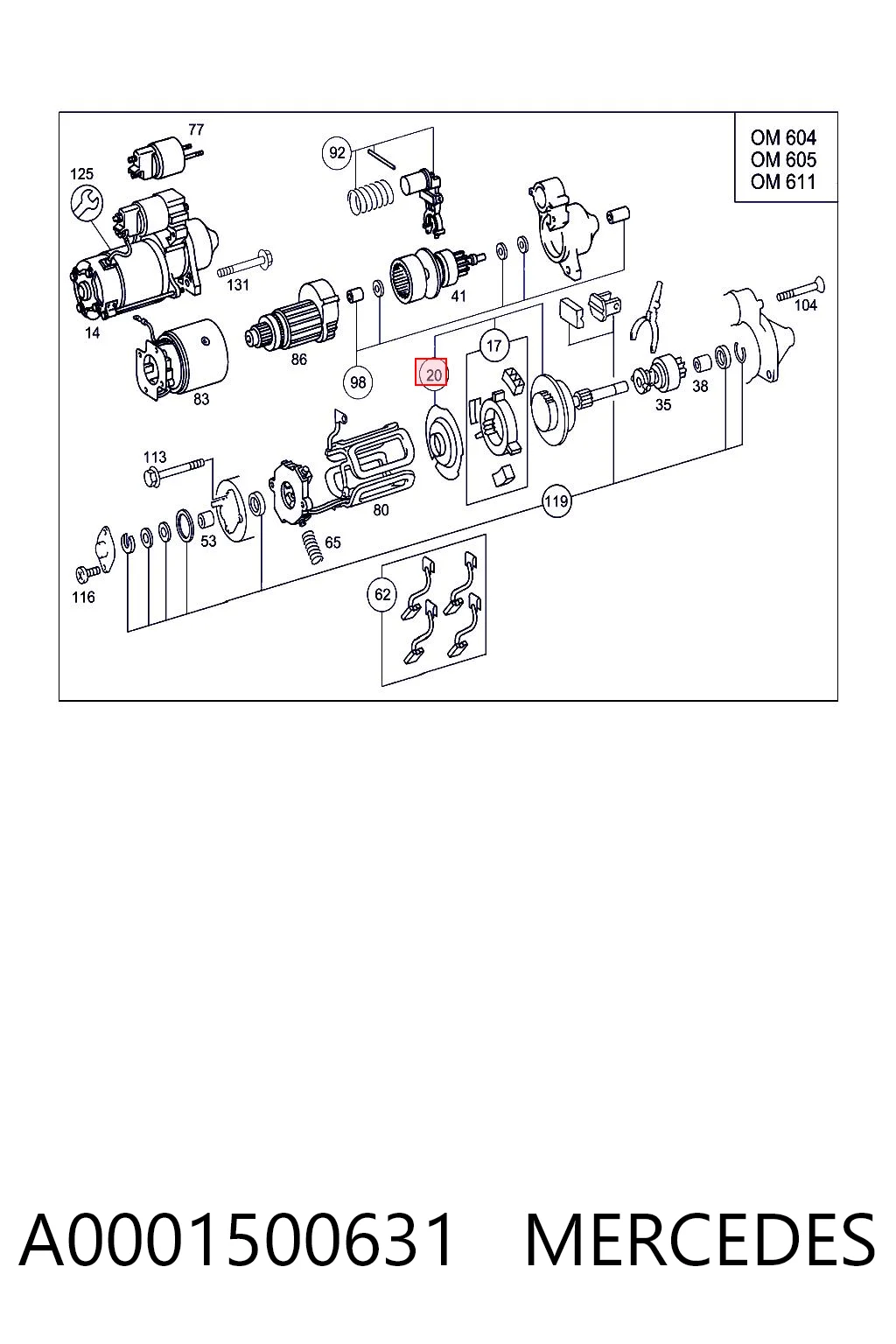 A0001500631 Mercedes