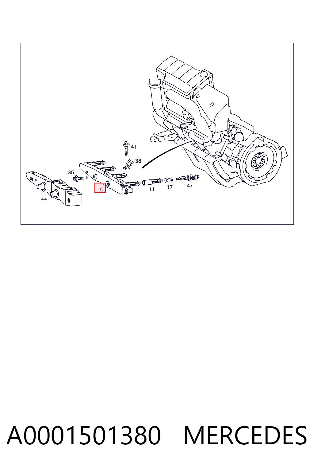 A0001501380 Mercedes Катушка зажигания