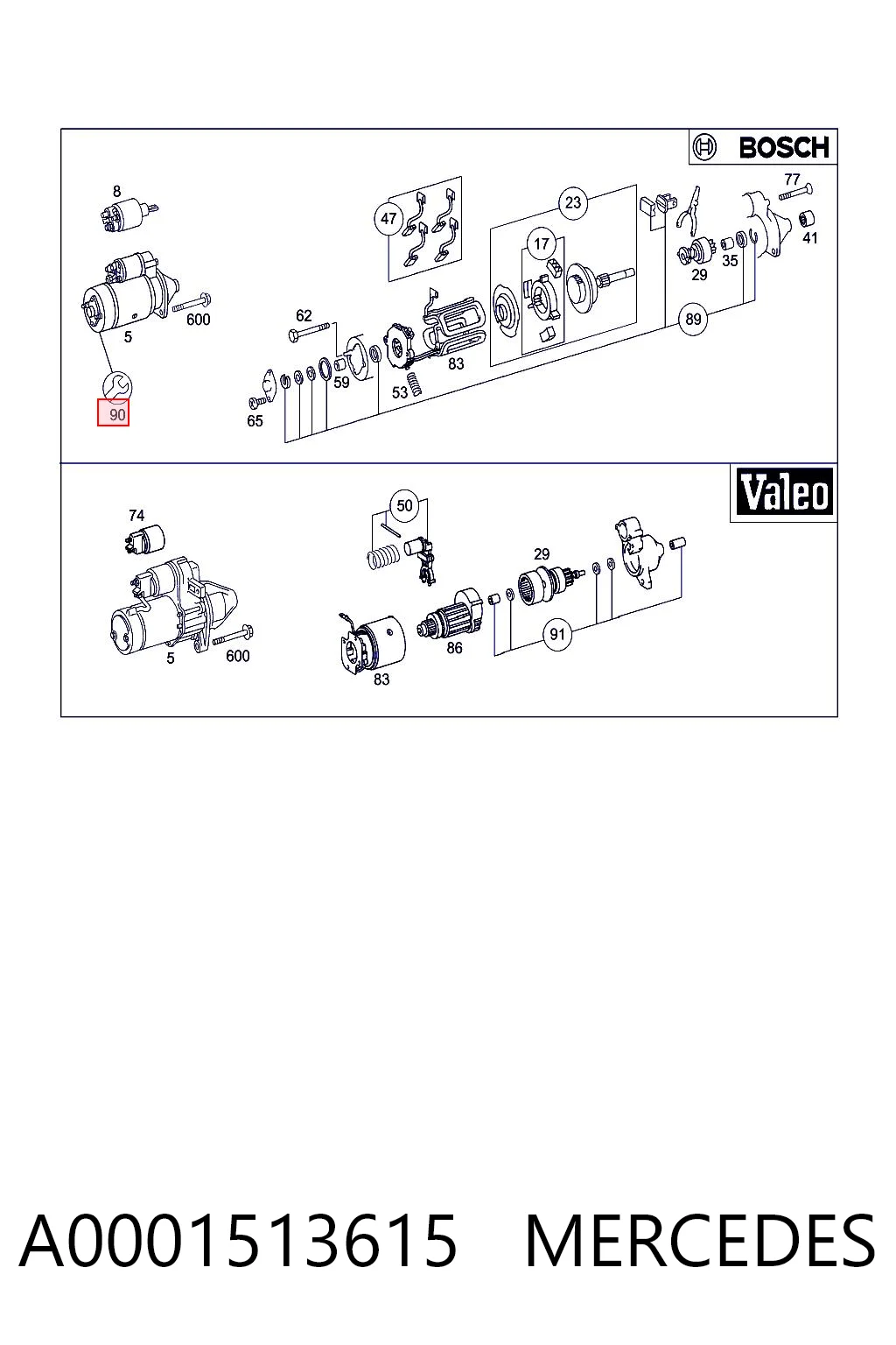 Ремкомплект стартера Ford 6147943 цена, от 28.74 USD